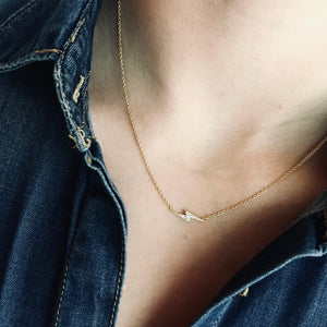 BOLT - Cubic Zirconia + Gold Vermeil on Necklace